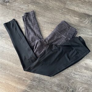 2 Pair - Black + Gray Leggings